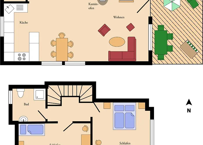 Casa de Férias Doppelhaushaelfte-klatschmohn